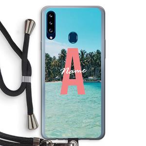 CaseCompany Pacific Dream: Samsung Galaxy A20s Transparant Hoesje met koord