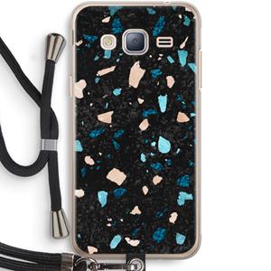 CaseCompany Terrazzo N°11: Samsung Galaxy J3 (2016) Transparant Hoesje met koord