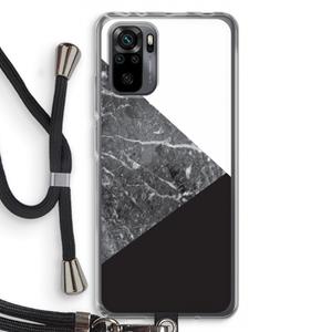 CaseCompany Combinatie marmer: Xiaomi Redmi Note 10 Pro Transparant Hoesje met koord