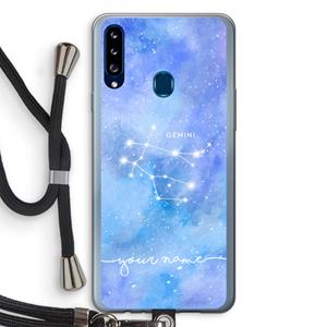 CaseCompany Sterrenbeeld - Licht: Samsung Galaxy A20s Transparant Hoesje met koord