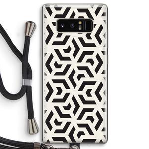 CaseCompany Crazy pattern: Samsung Galaxy Note 8 Transparant Hoesje met koord