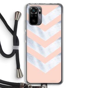 CaseCompany Marmeren pijlen: Xiaomi Redmi Note 10 Pro Transparant Hoesje met koord