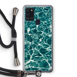 CaseCompany Weerkaatsing water: Samsung Galaxy A21s Transparant Hoesje met koord