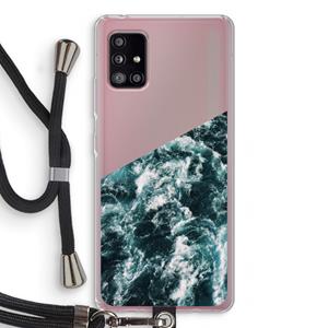 CaseCompany Zee golf: Samsung Galaxy A51 5G Transparant Hoesje met koord