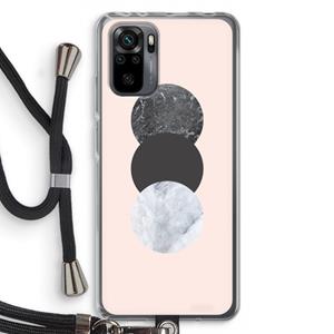 CaseCompany Marmeren cirkels: Xiaomi Redmi Note 10 Pro Transparant Hoesje met koord