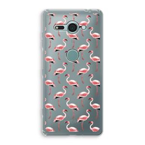 CaseCompany Flamingoprint groen: Sony Xperia XZ2 Compact Transparant Hoesje