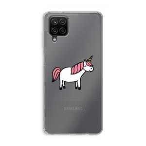 CaseCompany Eenhoorn: Samsung Galaxy A12 Transparant Hoesje