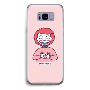 CaseCompany Hartje: Samsung Galaxy S8 Transparant Hoesje