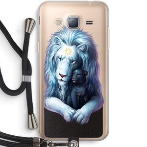 CaseCompany Child Of Light: Samsung Galaxy J3 (2016) Transparant Hoesje met koord