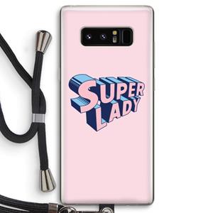 CaseCompany Superlady: Samsung Galaxy Note 8 Transparant Hoesje met koord
