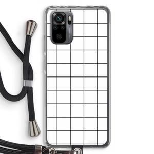 CaseCompany Rooster: Xiaomi Redmi Note 10 Pro Transparant Hoesje met koord