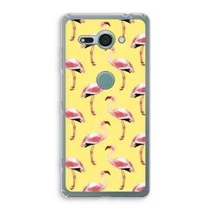 CaseCompany Flamingo's geel: Sony Xperia XZ2 Compact Transparant Hoesje