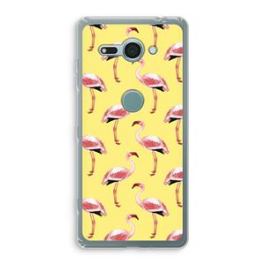 CaseCompany Flamingo's geel: Sony Xperia XZ2 Compact Transparant Hoesje