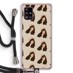 CaseCompany Bonjour mon amour: Samsung Galaxy A51 5G Transparant Hoesje met koord