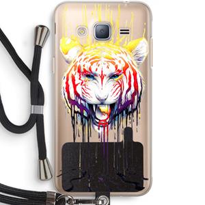 CaseCompany Fading: Samsung Galaxy J3 (2016) Transparant Hoesje met koord