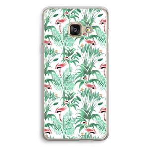 CaseCompany Flamingo bladeren: Samsung Galaxy A3 (2016) Transparant Hoesje