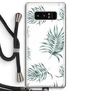 CaseCompany Simple leaves: Samsung Galaxy Note 8 Transparant Hoesje met koord