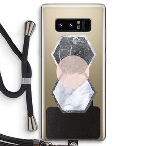 CaseCompany Creatieve toets: Samsung Galaxy Note 8 Transparant Hoesje met koord