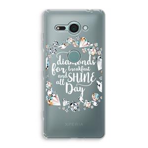 CaseCompany Diamonds: Sony Xperia XZ2 Compact Transparant Hoesje
