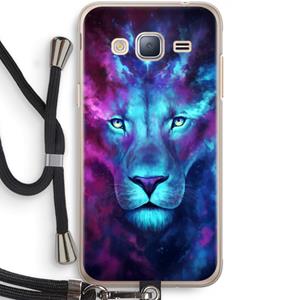 CaseCompany Firstborn: Samsung Galaxy J3 (2016) Transparant Hoesje met koord