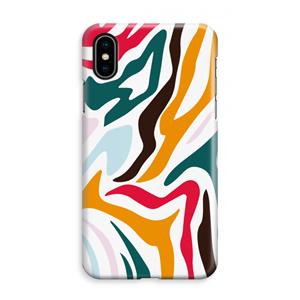 CaseCompany Colored Zebra: iPhone XS Max Volledig Geprint Hoesje