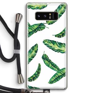 CaseCompany Lange bladeren: Samsung Galaxy Note 8 Transparant Hoesje met koord