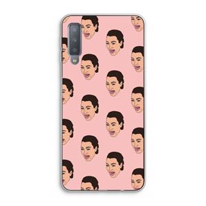CaseCompany Ugly Cry Call: Samsung Galaxy A7 (2018) Transparant Hoesje