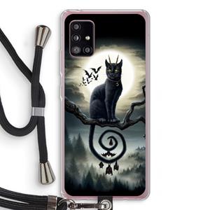 CaseCompany Moonlight Companions: Samsung Galaxy A51 5G Transparant Hoesje met koord