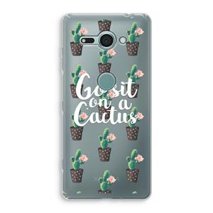 CaseCompany Cactus quote: Sony Xperia XZ2 Compact Transparant Hoesje