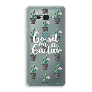 CaseCompany Cactus quote: Sony Xperia XZ2 Compact Transparant Hoesje