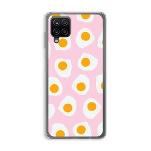 CaseCompany Dancing eggs: Samsung Galaxy A12 Transparant Hoesje