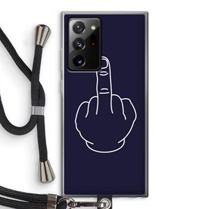 CaseCompany F**k U: Samsung Galaxy Note 20 Ultra / Note 20 Ultra 5G Transparant Hoesje met koord