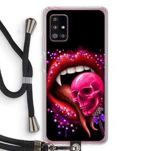 CaseCompany Dodelijk zoet: Samsung Galaxy A51 5G Transparant Hoesje met koord