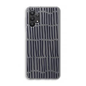 CaseCompany Moroccan stripes: Samsung Galaxy A32 5G Transparant Hoesje