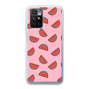 CaseCompany Watermeloen: Xiaomi Redmi 10 Transparant Hoesje