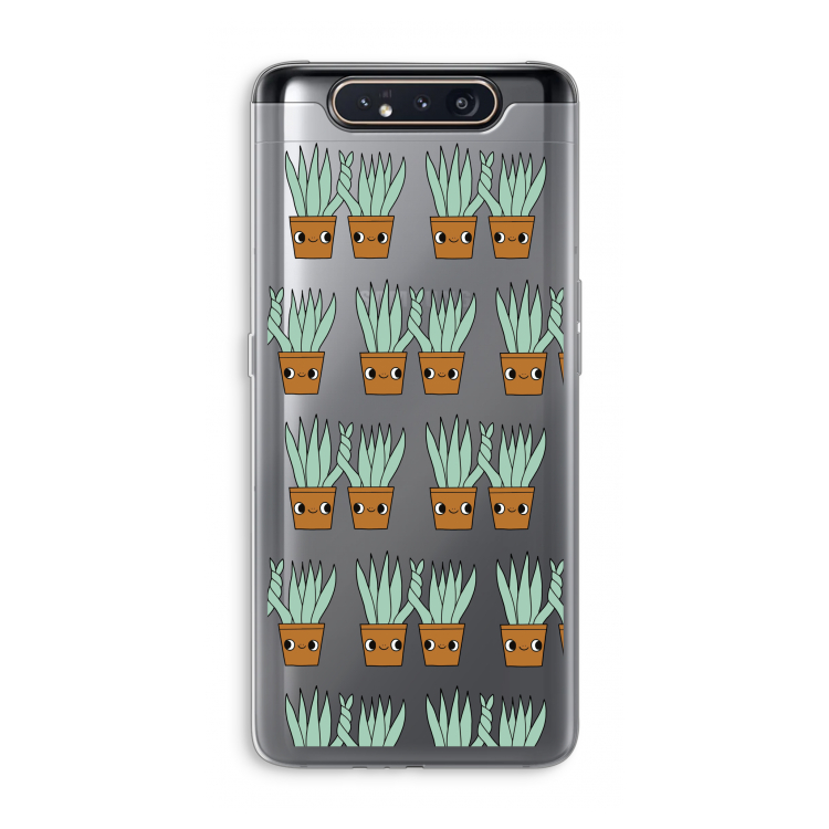 CaseCompany Sansevieria: Samsung Galaxy A80 Transparant Hoesje