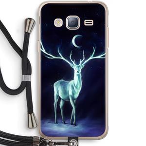 CaseCompany Nightbringer: Samsung Galaxy J3 (2016) Transparant Hoesje met koord