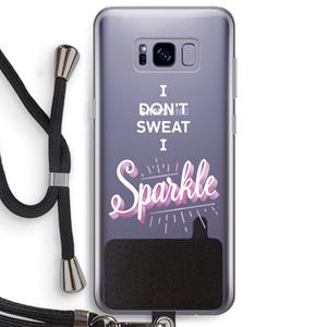 CaseCompany Sparkle quote: Samsung Galaxy S8 Plus Transparant Hoesje met koord