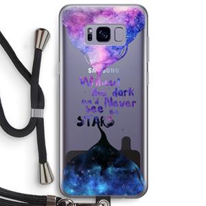 CaseCompany Stars quote: Samsung Galaxy S8 Plus Transparant Hoesje met koord