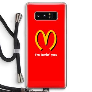 CaseCompany I'm lovin' you: Samsung Galaxy Note 8 Transparant Hoesje met koord