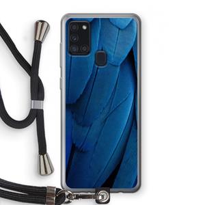 CaseCompany Pauw: Samsung Galaxy A21s Transparant Hoesje met koord