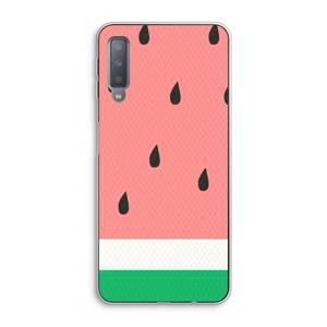 CaseCompany Watermeloen: Samsung Galaxy A7 (2018) Transparant Hoesje