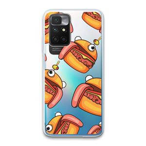 CaseCompany Hamburger: Xiaomi Redmi 10 Transparant Hoesje