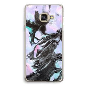 CaseCompany Pastel zwart: Samsung Galaxy A3 (2016) Transparant Hoesje