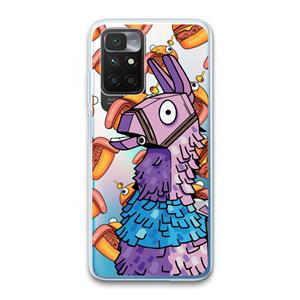 CaseCompany Loot Burger: Xiaomi Redmi 10 Transparant Hoesje