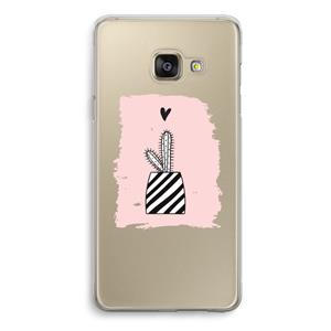 CaseCompany Zwart-wit cactus: Samsung Galaxy A3 (2016) Transparant Hoesje