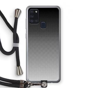CaseCompany Musketon Halftone: Samsung Galaxy A21s Transparant Hoesje met koord