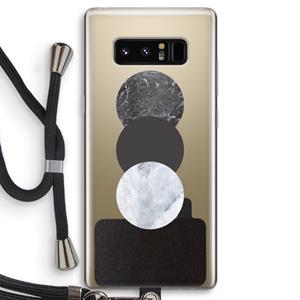 CaseCompany Marmeren cirkels: Samsung Galaxy Note 8 Transparant Hoesje met koord
