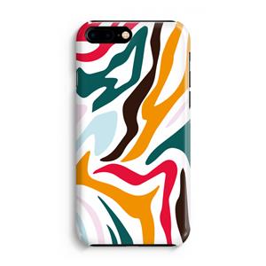 CaseCompany Colored Zebra: Volledig Geprint iPhone 7 Plus Hoesje