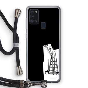 CaseCompany Musketon Painter: Samsung Galaxy A21s Transparant Hoesje met koord